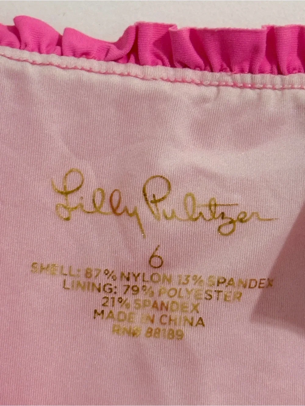 Lilly Pulitzer Pink Ruffle-Trim Swimwear